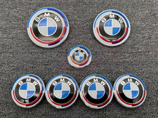 7pcs 50th Anniversary Roundel Hood Trunk Wheel Cap Emblem Badge w/ Grommets picture