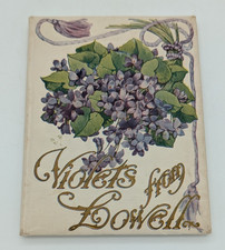 Violets From Lowell Antique Book Poetry James Russell Lowell 1909 padded cover picture