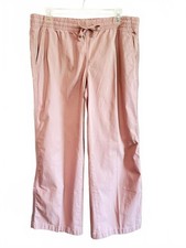 L.L.Bean Favorite Fit Wide Leg Pull-On Pants 12 Petite Blush Pink picture