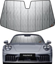 Windshield Sunshade for Porsche 911 (992 Gen) 2020-2026, Reversible (Silver/Blac picture