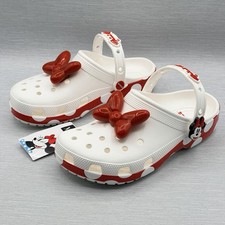 Crocs Minnie Mouse Women's 6 Classic Clogs Disney Limited Edition Polka Dot Bow picture