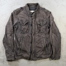 VTG Abercrombie & Fitch Jacket Mens Small Grey Sentinel Utility Field Military picture