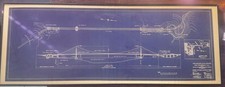 Framed Blueprints Golden Gate Bridge San Francisco picture
