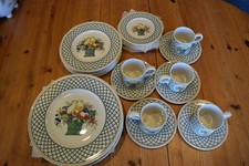 Villeroy & Boch Basket 25 Pc Sets of 5 - 5 Piece Place Setting EXCELLENT Cond picture