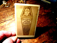 RARE--1860S--THIS POOR MAN WAS TALKED TO DEATH--MACABRE-NOVELTY-CVD PHOTO picture