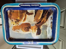 Vintage 1982 E.T. The Extra-Terrestrial TV Dinner Trays Folding Metal Set of 2 picture