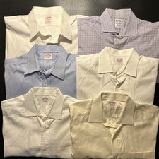 EUC Brooks Brothers 6 Pc Dress Shirt Lot With USA Bespoke Makers Shirts Button picture