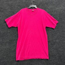 Vintage Fruit Of The Loom Pink Shirt XL Single Stitch Made In USA picture