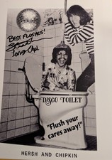 “Vintage DISCO TOILET Promo Photo – Autographed – Comedy Disco Classic” picture