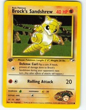 Brock's Sandshrew - 1st Edition - 71/132 Gym Heroes- WOTC - Pokémon TCG - 2000 picture
