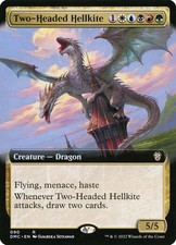 MTG Two-Headed Hellkite Extended Art - Dominaria United Commander #090 picture