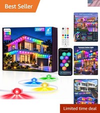 200Ft Permanent Outdoor Lights, RGB+IC Smart LED Eave Lighting with App/Remot... picture
