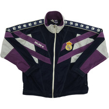 Vintage 1997-98 KELME Real Madrid Fleece Football Soccer Training Track Jacket S picture