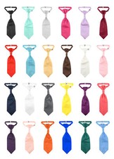 Vesuvio Napoli PreTied ASCOT Solid PAISLEY Color Cravat Men's Neck Tie 21 Colors picture