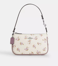 Coach Nolita 19 Chalkl Mu Floral P Signature Canvas Wristlet/Shoudler Bag- CAL24 picture