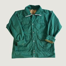 Vintage 90s Gorpcore Hiking Utility Field Jacket Green Multi Pocket Hooded Coat picture