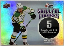 Sam O’Reilly Rookie 2025-26 Upper Deck CHL Skillful Figures #SF-1 (RC) Lightning picture