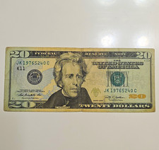 2009*BIRTHDAY NOTE* Series $20 Twenty Dollar Bill Federal Reserve Note Banknote picture