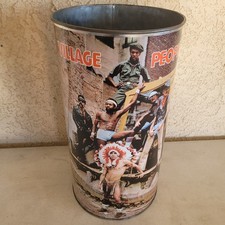 Village People Metal Trash Can Umbrella Stand 1979 Rare 19.5