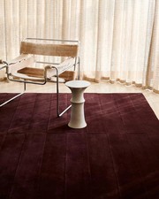 Hand-Tufted Burgundy Wool Area Rug: Modern Wine Area Rug Handmade Carpet picture