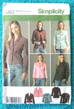 Simplicity Pattern 4363 - Jacket with Variations - Sizes 8-10-12-14-18 NEW picture