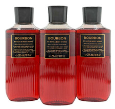 NEW Bath & Body Works Lot of 3 Bottles Men's Bourbon 3-In-1 Hair Face Wash 10 oz picture