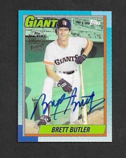 BRETT BUTLER 2005 Topps Archives All-Time Fan Favorites Certified Auto Giants picture