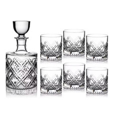 Marquis by Waterford Oblique Decanter & Set of 6 Tumblers picture