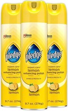 Pledge Enhancing Polish, Furniture & Wood Spray, Lemon Scent, 9.7Oz (Pack of 3) picture