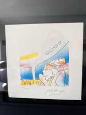 Peter Max Space Reunion Lithograph Signed 1981 Framed Limited Series 144/280 picture