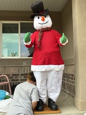 Gemmy Life Size Snowman Dancing Singing 2018 Excellent Condition picture