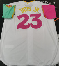 Fernando Tatis Jr. #23 SD Padres City Connect White Cool Base Stitched Jersey. picture