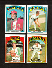 1972 Topps Lot Of 4 HOF'ers Bob Gibson,Jim Palmer,Rollie Fingers,Phil Niekro picture