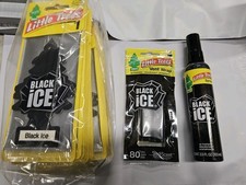 Black Ice  little trees  24 pack + 4 pc Vent Wrap + 1 Spray New picture