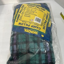 Wenzel Camp Car Pillow Plaid GRN/BLK Cotton Blend 10