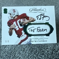 2017 Panini Flawless Ed MccCaffrey Team Slogan Signatures Auto /5 picture