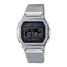 Casio Stainless Steel Band Adjustable Clasp A1000M-1BVT - Vintage picture