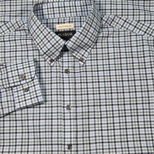 NWT Jos. A. Bank Traditional Fit Check Dress Shirt Mens Large Blue Button Up picture
