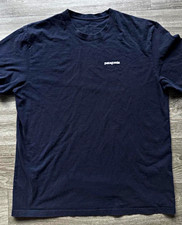 Patagonia Men’s XL Navy Crew Neck Short Sleeve Logo Responsible Tee Regular Fit picture