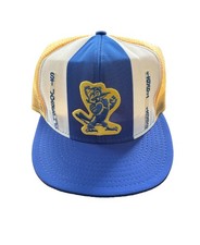 VTG 1986 80s Trucker Hat Cap Snapback Mesh St. Joseph’s Hawks OSFA Lucky Stripes picture
