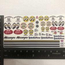 Clear 1:64 Waterslide Decal for JDM VW Silverado Camaro Mooneyes picture