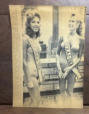 1982  Miss America Pageant Contestants California & Texas AP Laser Photo picture