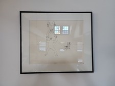 Rare ALEXANDER CALDER 1931 LITHOGRAPH CIRCUS SCENE PAINTING PRINT picture