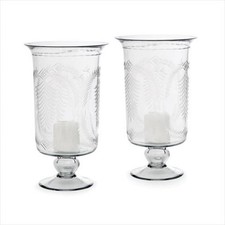 Deco Home Pair of Tall Etched Hurricanes picture