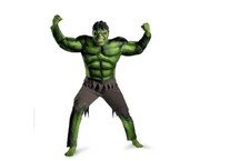 Halloween costumes: The Hulk, Spider-Man from the superhero movie. picture