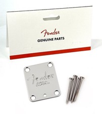 REAL Fender Corona California NECK PLATE Strat / Tele J P Bass w/Micro-Tilt Hole picture