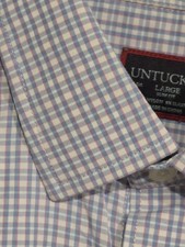 UNTUCKit Dalton Performance Button Front Shirt Men's L Slim Fit Multicolor Check picture
