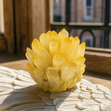 500G Rare Citrine Quartz Cluster Natural Yellow Crystal Wealth Decor Display picture