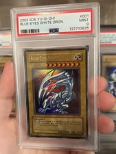 2002 Yu-Gi-Oh SDK #001 Blue Eyes White Dragon Holo Foil Starter Deck Kaiba PSA9 picture