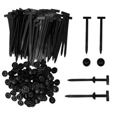 100PCS Snap-fit Nylon Fastening Clip for Car Repairs, Universal Black picture